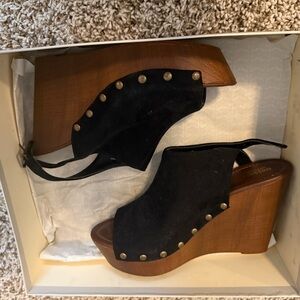Mossimo Supply Co. Black and Brown Wedges